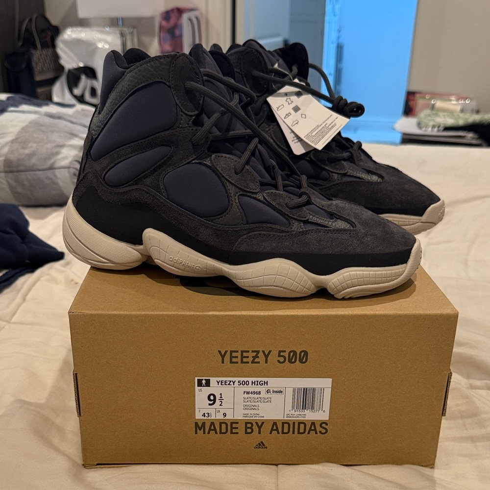 adidas Yeezy 500 High - Charcoal and Cream